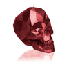 świeca CANDELLANA Skull Low-Poly Red Metallic Big