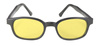 motorcycle sunglasses KD's MATTE BLACK/YELLOW LENS