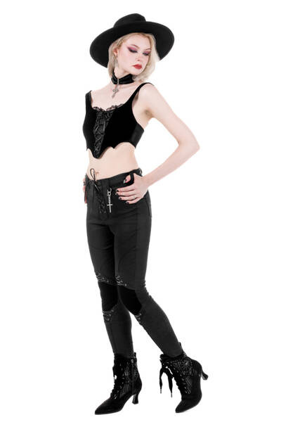 top RESTYLE Batwing LaceUp