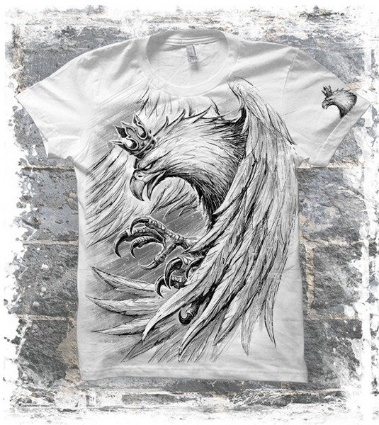 koszulka krótki rękaw ALISTAR ORZEŁ POLSKA BIAŁA