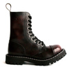 combat boots STEEL 105/106/O FULL BLACK/ENDS BURGUNDY