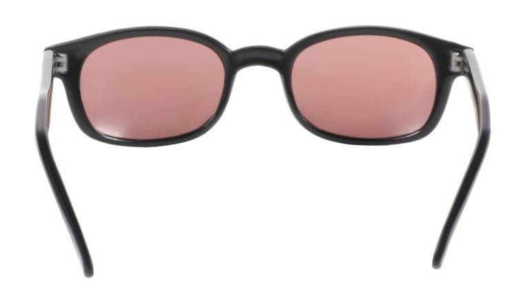okulary motocyklowe KD's MATTE BLACK/ROSE LENS