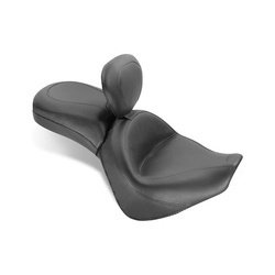 Mustang 1-piece 2-up wide touring vintage seat plain black 8111661