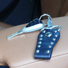 key ring ROCK DADDY Rivets And Black Leather Band