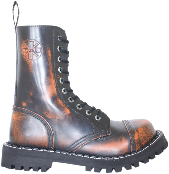 GLANY STEEL POMARAŃCZOWE / CZARNE 105/106/O 10 - DZIURKOWE