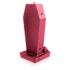 candle CANDELLANA Coffin With Pentagram Red Metallic