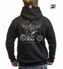 hoodie BLACK HEART Blue Chopper