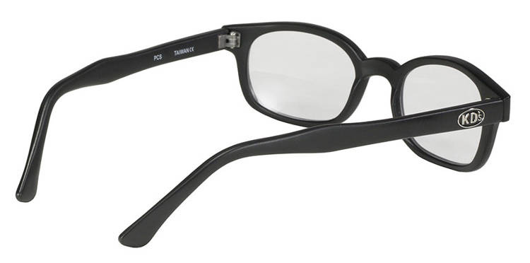 okulary motocyklowe X-KD's MATTE BLACK/CLEAR LENS