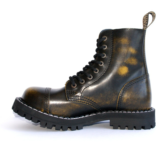 GLANY STEEL ŻÓŁTE / CZARNE 113/114/O 8 - DZIURKOWE