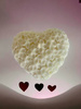 candle TWIN OAKS Floral Heart White medium