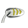 lusterka motocyklowe z kierunkowskazem MCS Uniwersalne Billet LED Chrom 980744