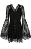 dress RESTYLE Eyelash Lace Dress BLACK