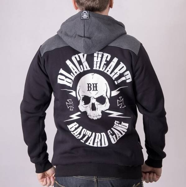 bluza BLACK HEART Bastard Skull