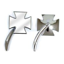 motorcycle mirrors MCS HD All Models Maltese With Billet Stem Chrome 980635