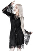 sukienka RESTYLE Eyelash Lace Dress BLACK