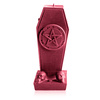 candle CANDELLANA Coffin With Pentagram Red Metallic