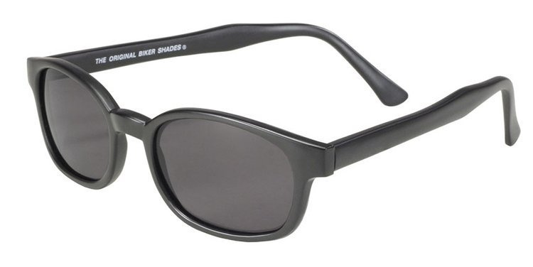 motorcycle sunglasses KD's MATTE BLACK/POLARIZED GREY LENS