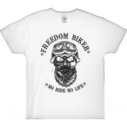 short sleeve T-Shirt CHOPPERS DIVISION Freedom Biker White