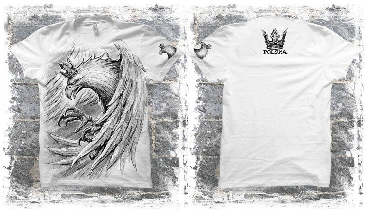 koszulka krótki rękaw ALISTAR ORZEŁ POLSKA BIAŁA