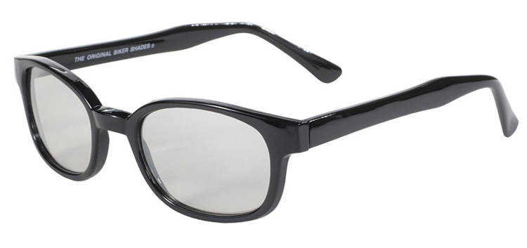 motorcycle sunglasses KD's CLEAR SILVER MIRROR