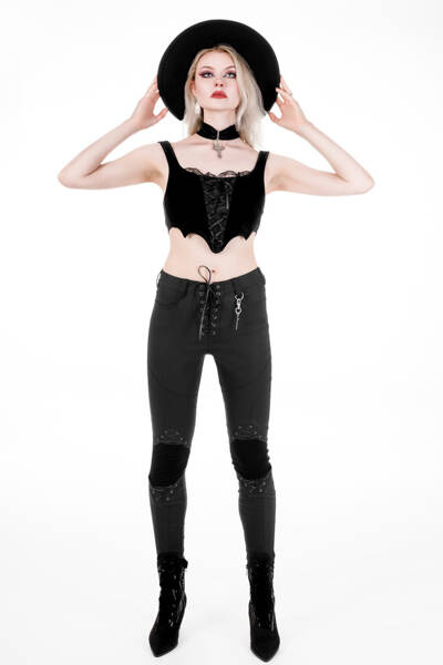 top RESTYLE Batwing LaceUp