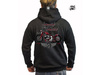 hoodie BLACK HEART Red Baron Chopper