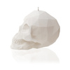 świeca CANDELLANA Skull Low-Poly White Big