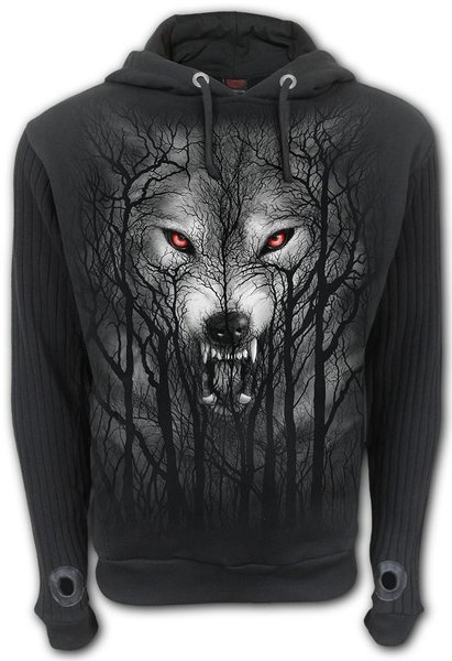 bluza SPIRAL Forest Wolf prążkowane rękawy