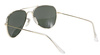 motorcycle sunglasses KICKSTART AVIATOR Grey/Green Lens/Gold Frame