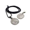 necklace AMIGAZ Leather Choker With Celtic Coin