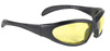 okulary motocyklowe KICKSTART Chopper Yellow Lens/Black Frame