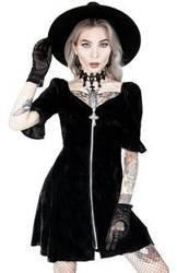 sukienka RESTYLE Black Velvet Sweetheart Dress