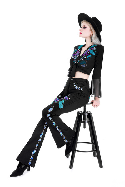 spodnie dzwony RESTYLE Enchanted Forest