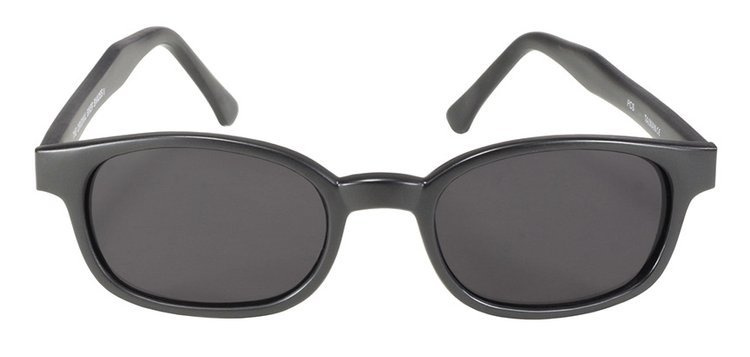 motorcycle sunglasses X-KD's MATTE BLACK/DARK GREY LENS