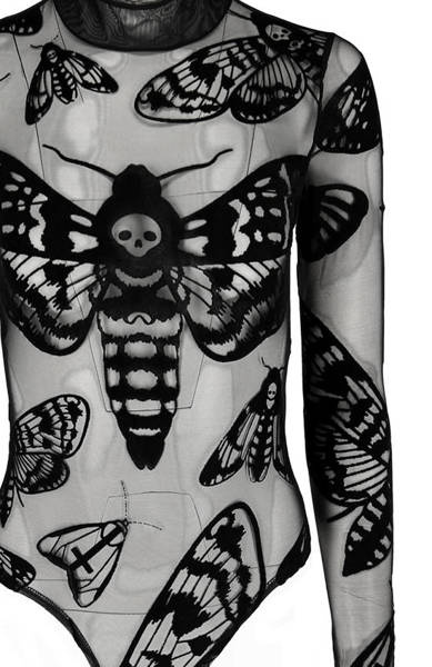 bodysuit RESTYLE Death's Head Hawkmoth