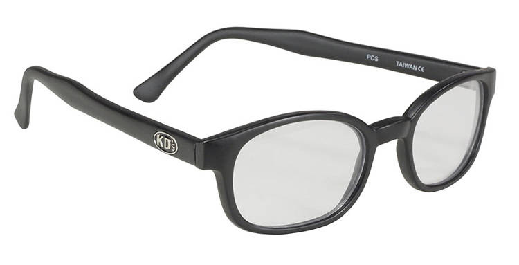 okulary motocyklowe X-KD's MATTE BLACK/CLEAR LENS