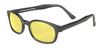 okulary motocyklowe KD's MATTE BLACK/YELLOW LENS