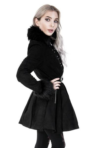 płaszcz RESTYLE Pleated Coat with Zipper Fastening