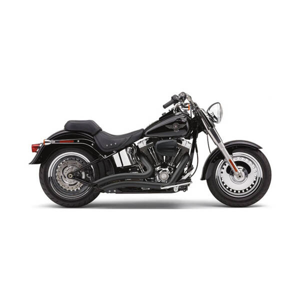tłumik system 2-2 THORCAT-COBRA HD Softail Norma Euro 4 Speedster Short Swept Exhaust Black 973399