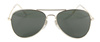 motorcycle sunglasses KICKSTART AVIATOR Grey/Green Lens/Gold Frame