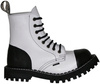 combat boots STEEL 113-114/O/FULL WHITE/ENDS BLACK