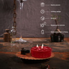 candle CANDELLANA Pentagram Red