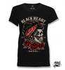 short sleeve T-Shirt BLACK HEART Pin Up Skull