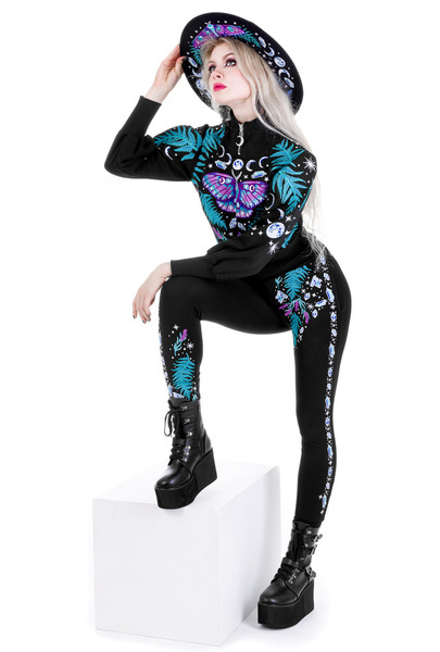 Bluza krótka z haftem RESTYLE Enchanted Forest