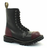 combat boots STEEL 105/106/O FULL BLACK/ENDS BURGUNDY