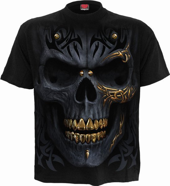 short sleeve T-Shirt SPIRAL Black Gold