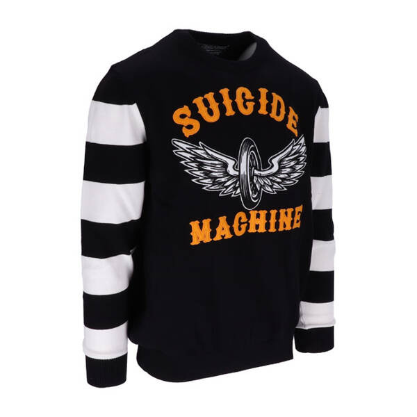 sweter 13 AND A HALF MAGAZINE Outlaw Suicide Machine Black/White