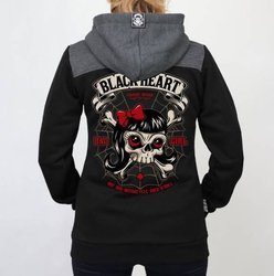 hoodie BLACK HEART Lady Luck