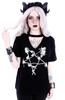 short sleeve T-Shirt RESTYLE ROSE PENTAGRAM with choker
