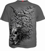 short sleeve T-Shirt SPIRAL Bat Skull charcoal